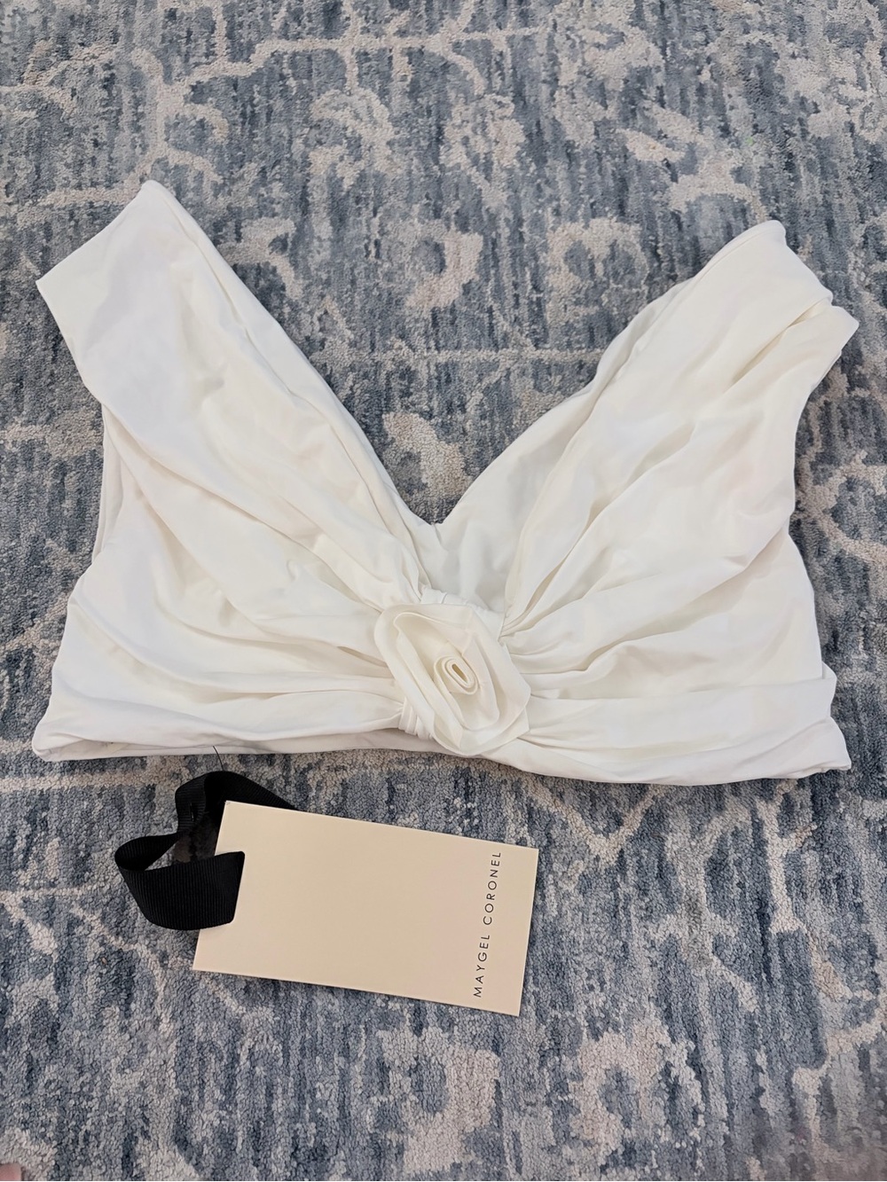 Maygel Coronel Sauco Bikini Top Only NWT One Size In off White